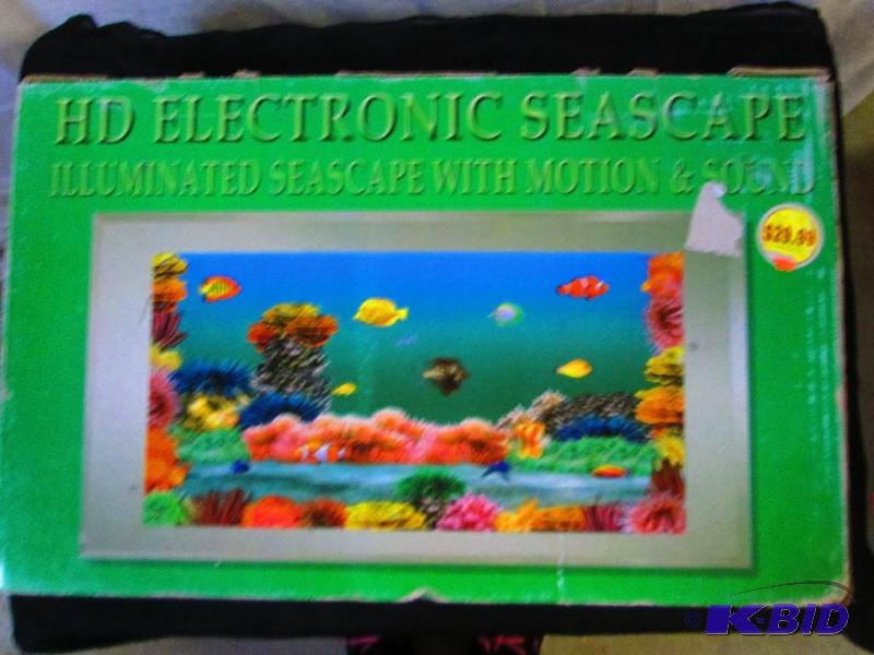 HD electronic seascape illuminatedseascape wi...