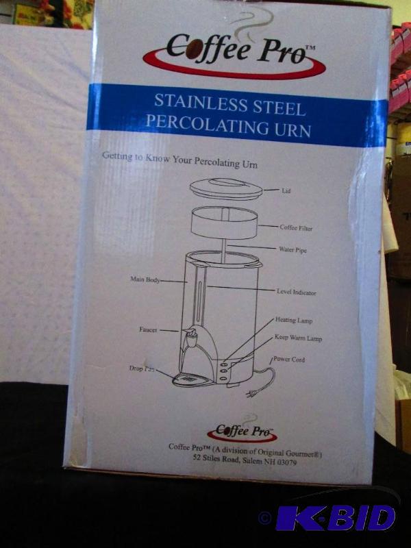 coffee pro 50 cup urn stainless steel percola...
