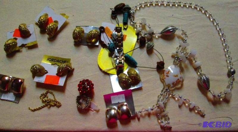 mixed lot of clip on earrings and jewlery...