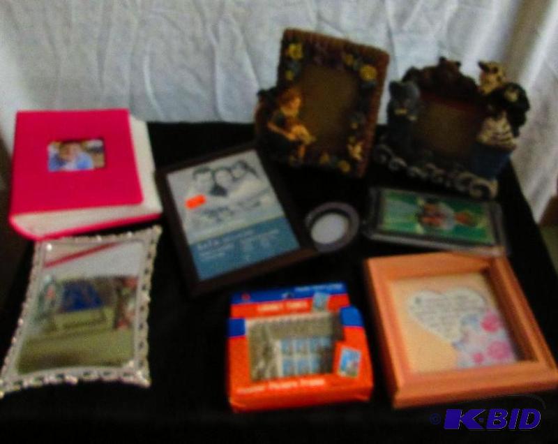mixed lot of picture frames and photo album...