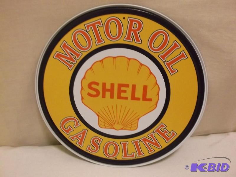 lot 23 image: Collectable Shell Motor Oil sign measuring 11...