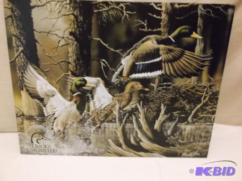 lot 27 image: Collectable Ducks Unlimited sign measuring 16...
