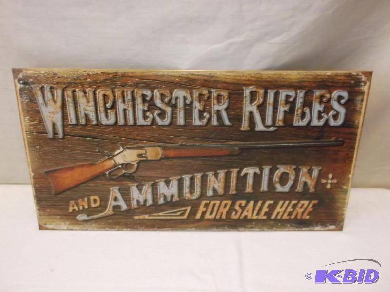 lot 30 image: Collectable Winchester sign, measuring 16&quo...