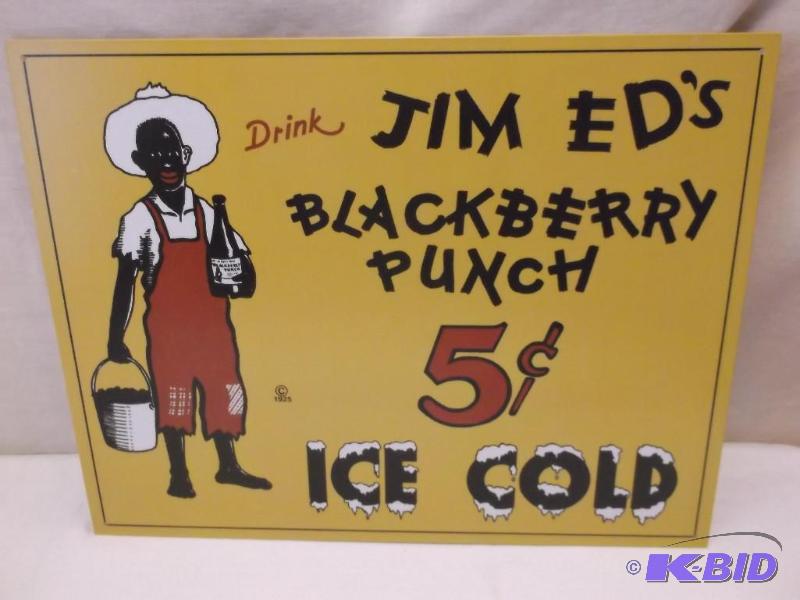 lot 38 image: Collectable Jim Eds blackberry punch sign me...