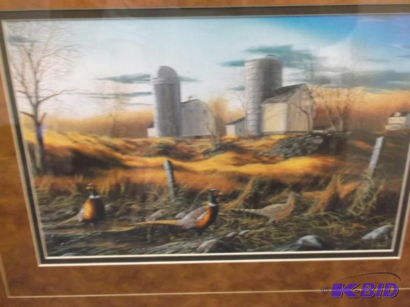 lot 42 image: Beautiful double matted framed print by Jim H...