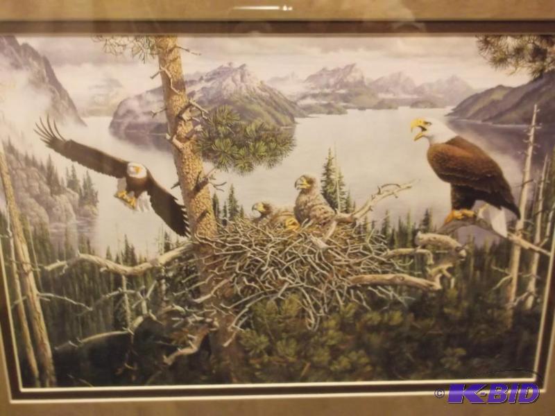 lot 46 image: Beautiful double matted framed print by Deric...
