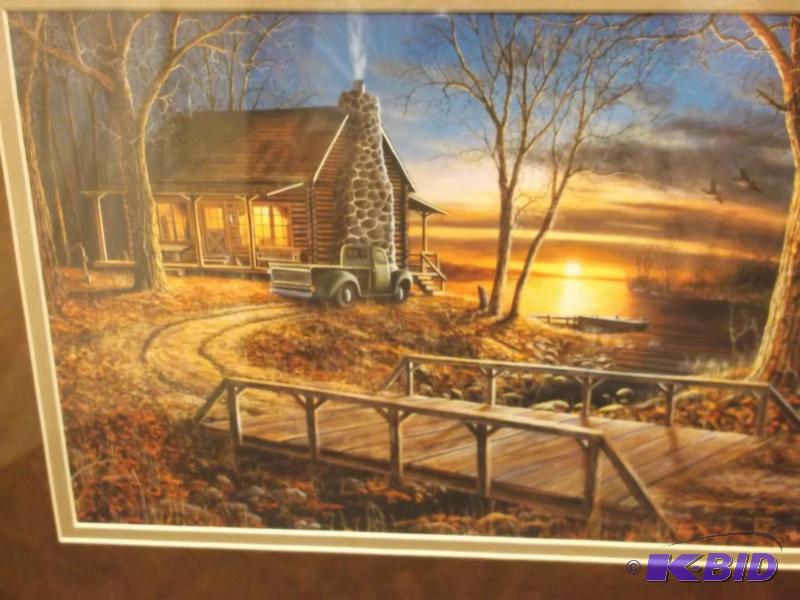 lot 47 image: Beautiful double framed print by Jim Hansel m...