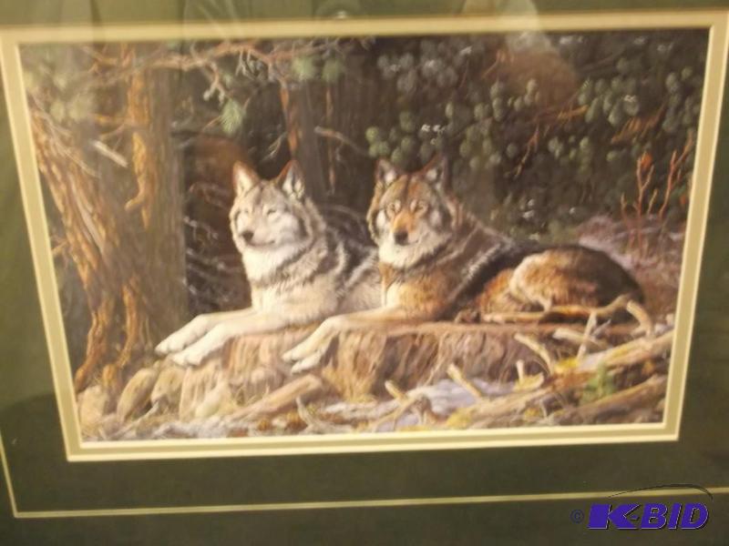 lot 48 image: Beautiful double matted framed print by Dough...