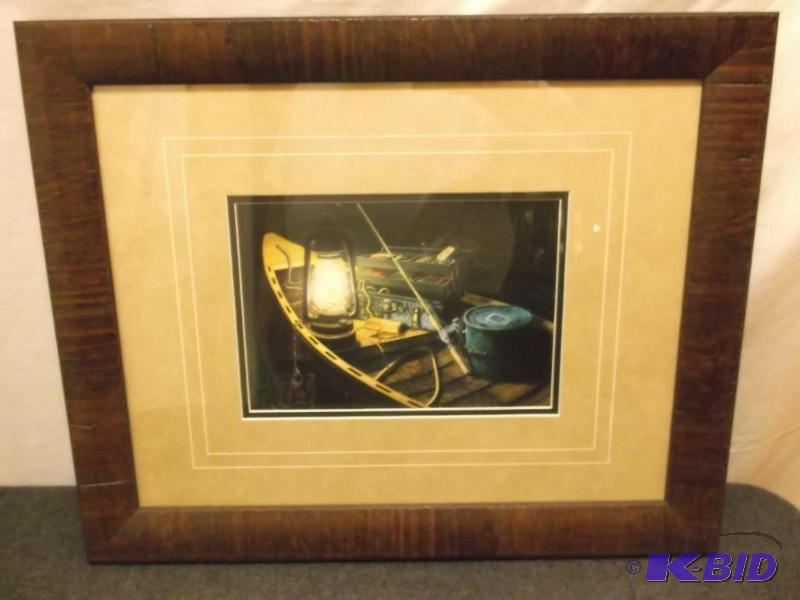lot 49 image: Beautiful double matted framed print measurin...