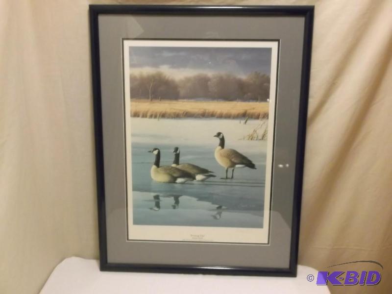 lot 6 image: Beautiful framed 1989 Minnesota Ducks Unlimit...