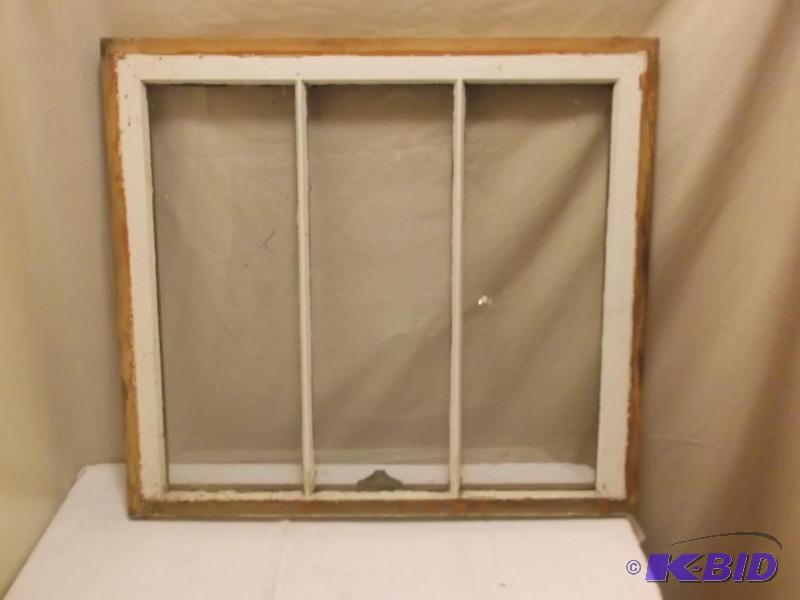 lot 65 image: Vintage window measuring 28" L x 25 14&...