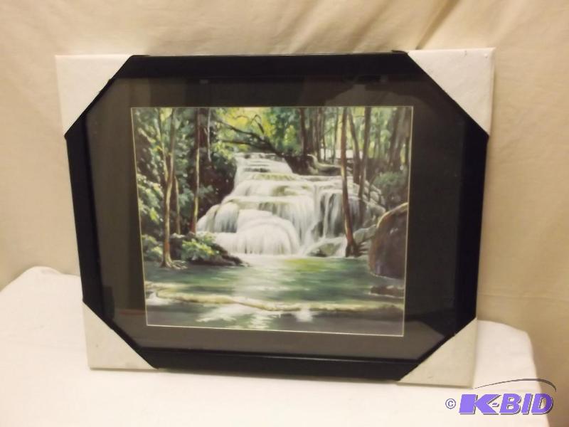 lot 76 image: Beautiful framed scenery print measuring 19 1...