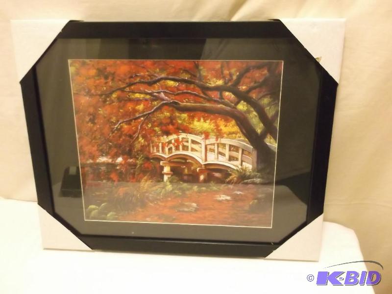 lot 78 image: Beautiful framed scenery print measuring 19 1...