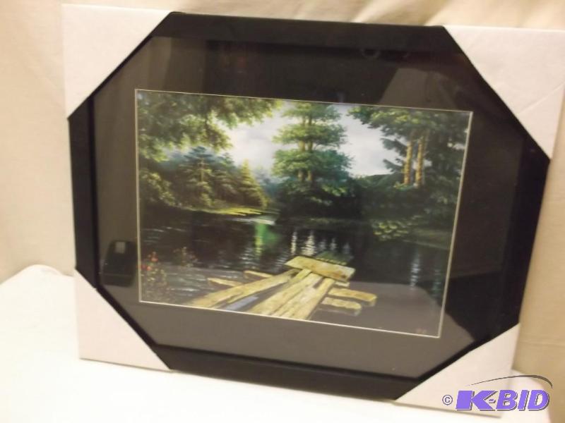 lot 80 image: Beautiful framed scenery print measuring 21 1...