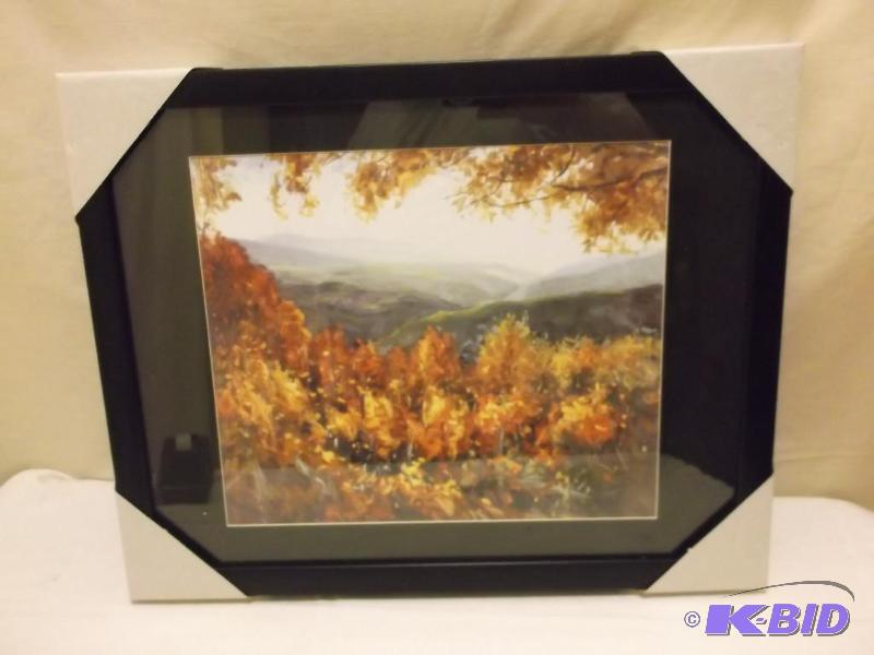 lot 82 image: Beautiful framed scenery print measuring 19 1...