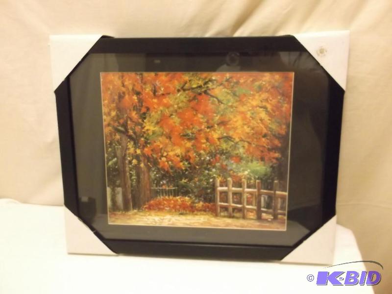lot 83 image: Beautiful framed scenery print measuring 19 1...