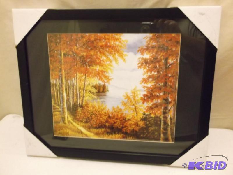 lot 84 image: Beautiful framed scenery print measuring 19 1...