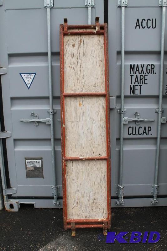 lot 26 image: Scaffold Plank Steel Frame On Wood Walking Bo...