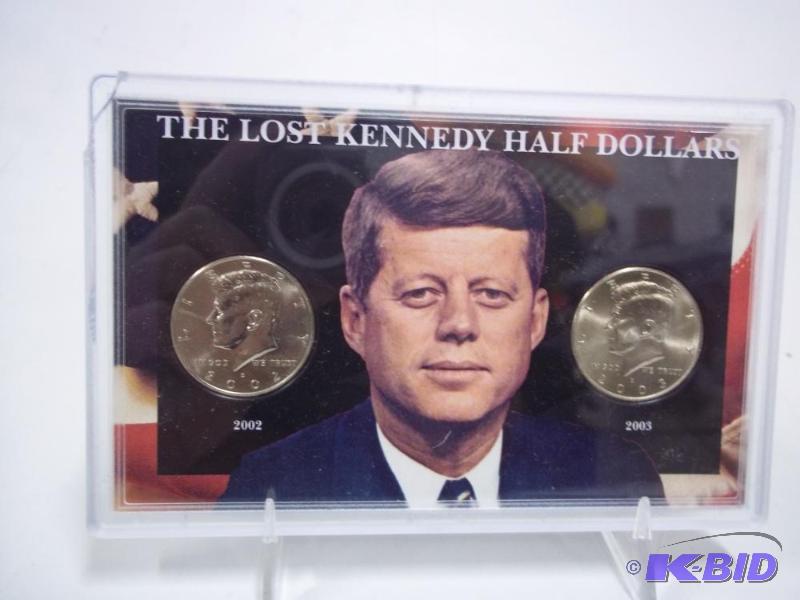 The Lost Kennedy Half Dollars in case. 2002 a...