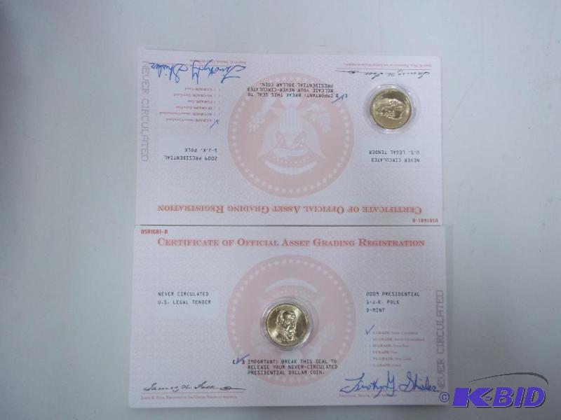 2 - 2009 D&nbsp J.K Polk Presidential Dollar...