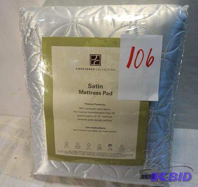 lot 106 image: Concierge Collection King Size Satin Mattress...