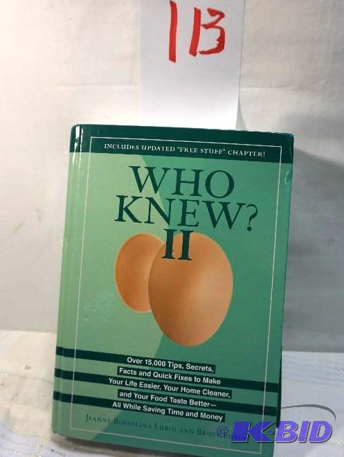 lot 113 image: &quotWho Knew&nbspII" Hard Cover Book ...