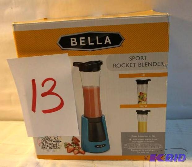 lot 13 image: Bella Brand Sport Rocket Mini Blender In Blue...