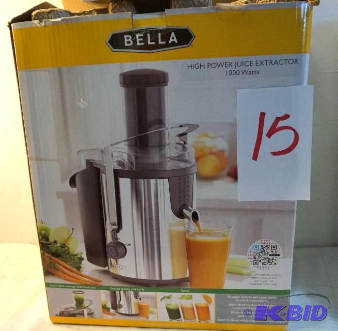 lot 15 image: Bella Brand High Powered 1000 Watt JuicerJui...