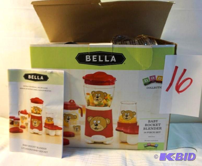 lot 16 image: Bella 18 PC Baby Rocket Mini Blender  Sl...