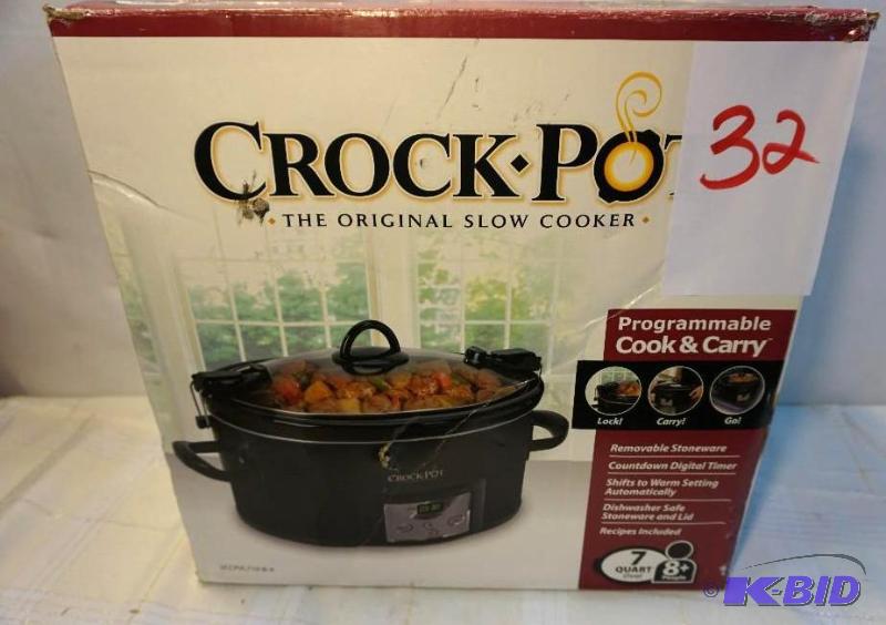lot 32 image: Crock Pot Brand The Original Slow Cooker 7 Qt...