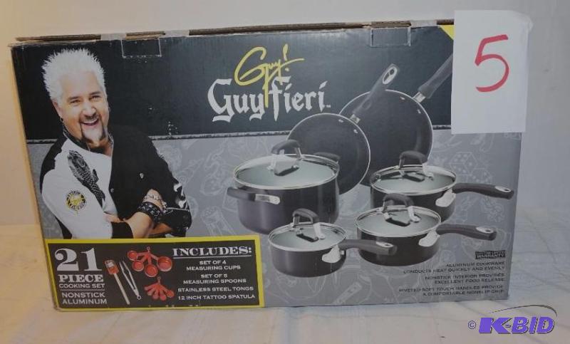lot 5 image: Guy Fieri&nbsp21 PC Non Stick Aluminum Cookw...