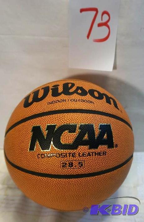lot 73 image: Wilson NCAA Composite Leather 28.5 Youth Bask...