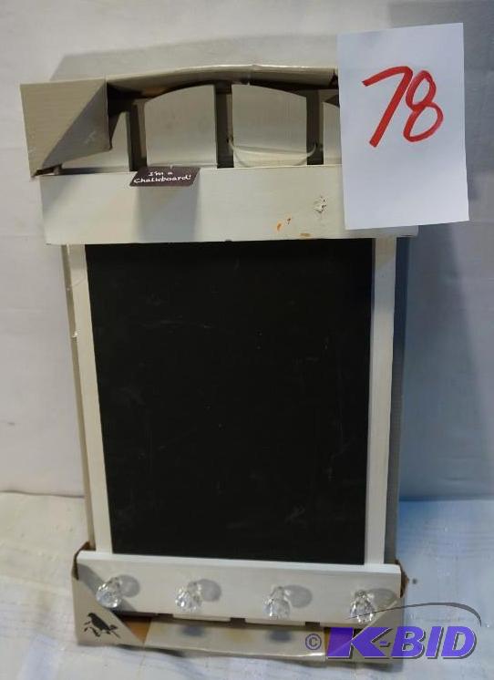 lot 78 image: Decorative Picket Fence Style Wall Hanging Ch...