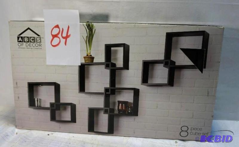 lot 84 image: ABC of Decor 3 PC Wall Mount Decorative Cube ...