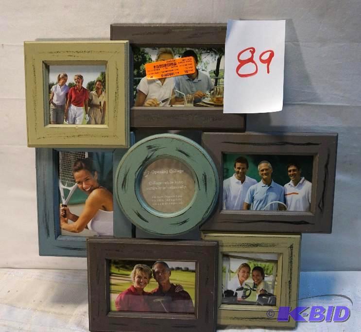 lot 89 image: 7 PC Wall Mount Picture Collage Brand New Wit...