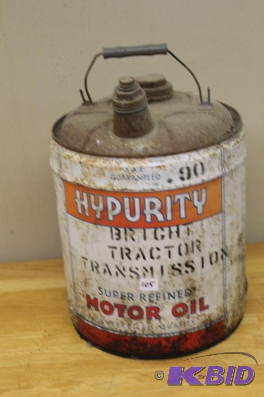 lot 105 image: Hypurity&nbspVintage 5 Gallon Can, empty, or...