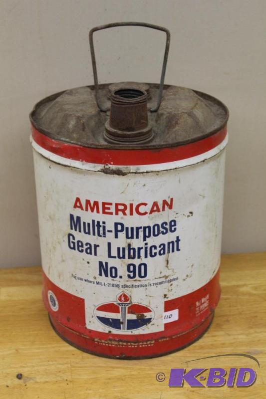 lot 110 image: American&nbspVintage 5 Gallon Can, empty, or...