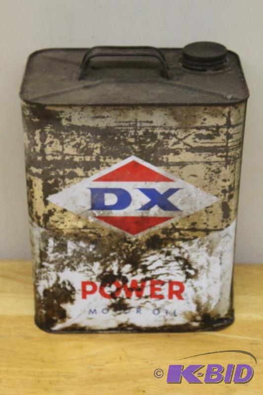 lot 116 image: DX Power Motor Oil&nbspVintage 2 Gallon Can,...