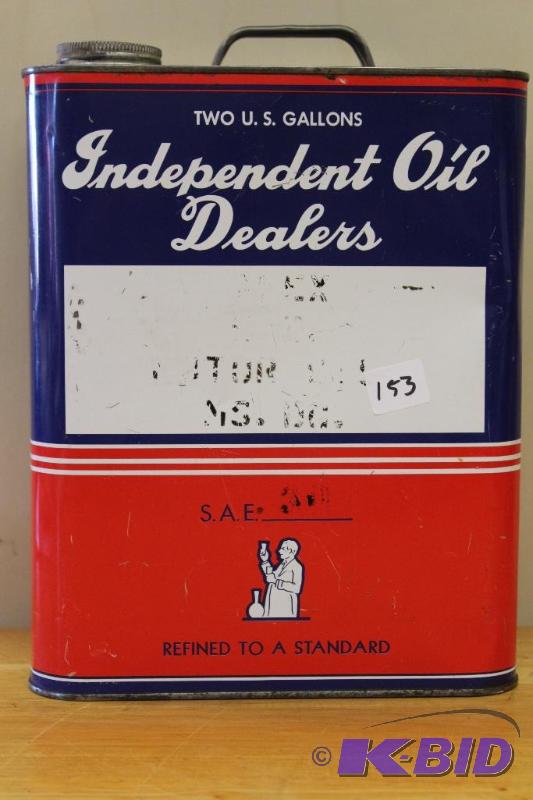 lot 153 image: Independent Oil Dealers&nbspVintage 2 Gallon...