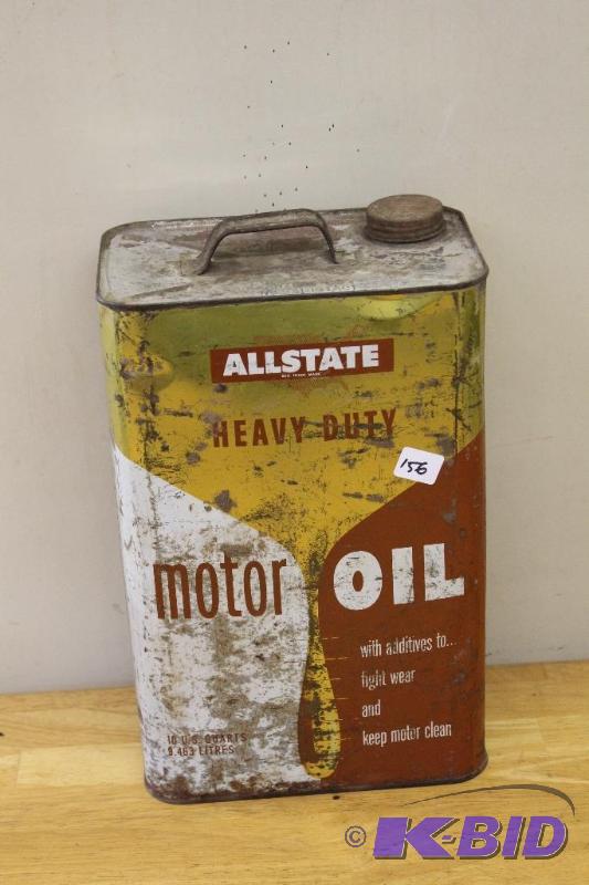lot 156 image: Allstate&nbspHeavy Duty Motor Oil&nbspVinta...