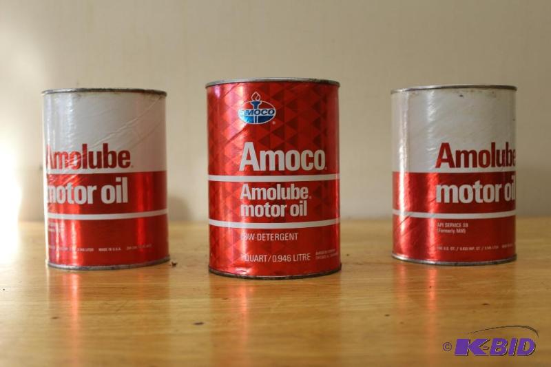 lot 174 image: Amoco&nbspMotor Oil, One Quart Cans, One Ful...