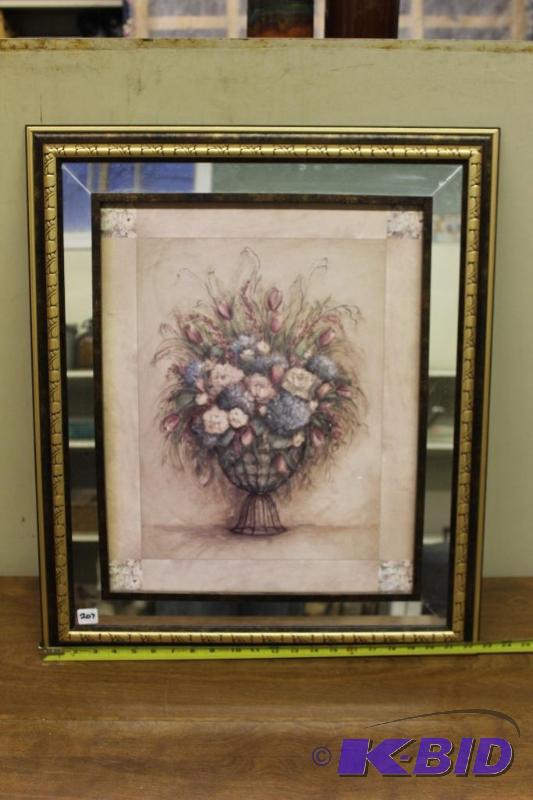 lot 207 image: Vintage Mirror Framed Print ...