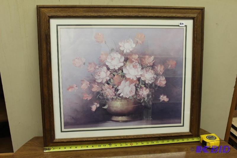 lot 211 image: Decorative Framed Print...