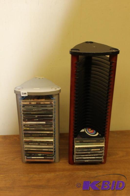 lot 266 image: Pair of CD Organizers with CD Collection