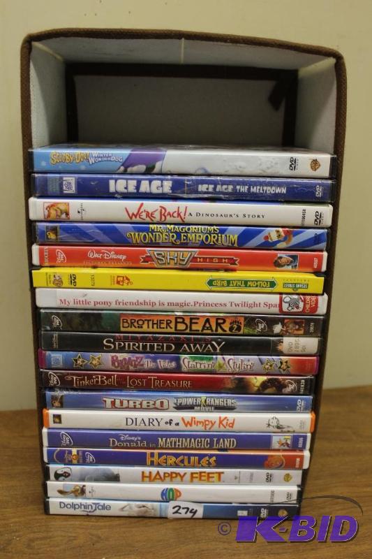 lot 274 image: Collection of Kids DVDs, all movies pictured...