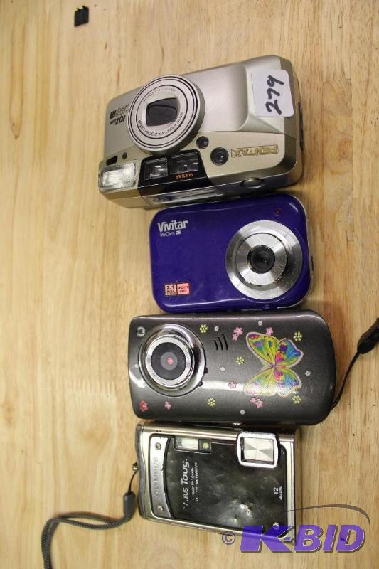 lot 279 image: 4 Cameras, 3 Digital and one 35mm ...