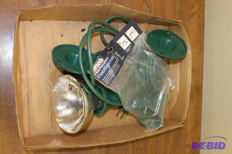 lot 293 image: 2 Indoor  Outdoor Floodlight Holders ...