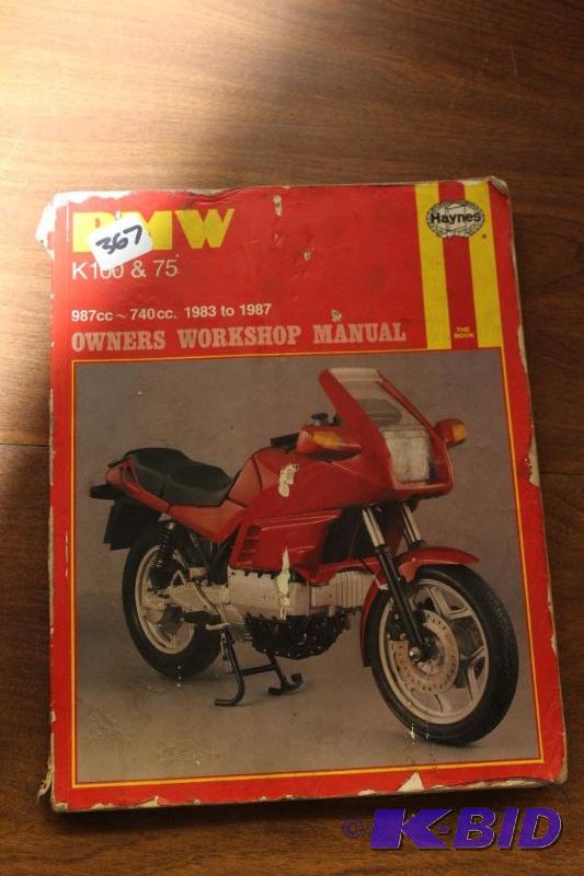 lot 367 image: BMW k100 & 75 Repair Manual ...
