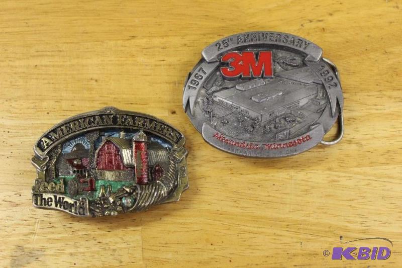 lot 68 image: 3M Alexandria and American Farmers Belt Buckl...