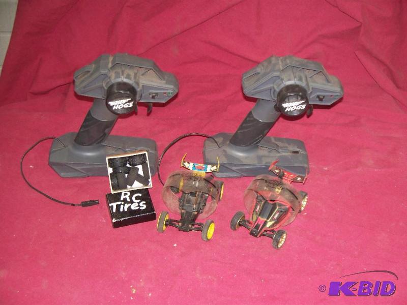 2- remote control cars...